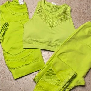 NWT Fabletics Yellow Set